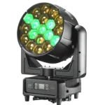 Cabeza móvil ACME SPLASH1960ZOOM IP65 con LED RGBL, efectos Aura y zoom motorizado para iluminación profesional en interiores y exteriores.