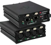 Nodo ChamSys LS-Node4 de 4 universos DMX/RDM con conexiones Ethernet para Art-Net y sACN.