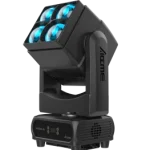 Cabeza móvil ACME PULSAR S2 con doble sistema LED RGBW, haces de luz, efectos estroboscópicos y control de píxeles.